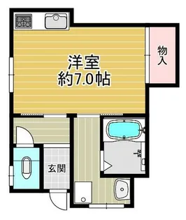 大阪府大阪市鶴見区徳庵2丁目【テラスハウス】の間取り
