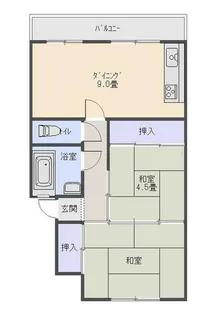 富士見ビル【404号室】の間取り