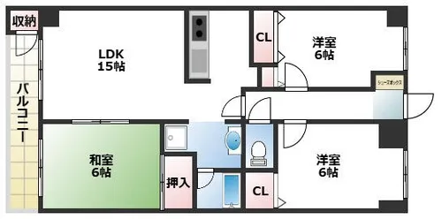 VISTA IMANISHI【2階】の間取り