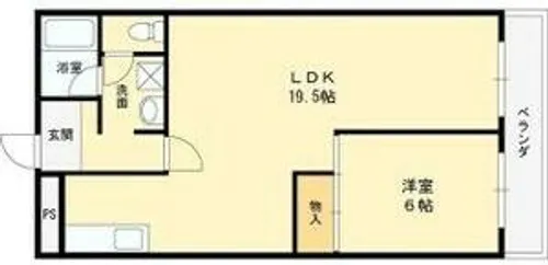 リバーサイド相愛【2階】の間取り