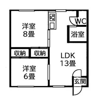 Kアパート【2階】の間取り