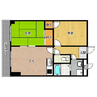 らぽーるⅠ【4階】の間取り