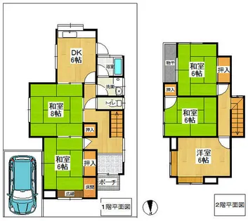 滋賀県大津市今堅田2丁目【一戸建】の間取り