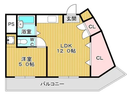 シャンピア片町【5階】の間取り