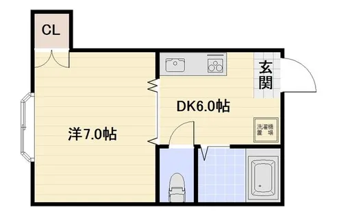 ヴィラージュ天神【308号室】の間取り