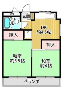 京都クレセントマンション【5階】の間取り