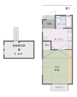 メゾンドフルール【203号室】の間取り