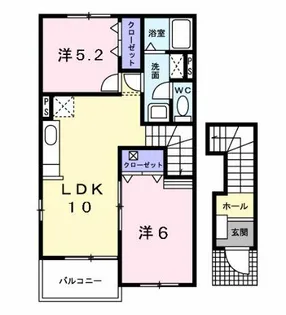 セレーノ広江Ⅰ【2階】の間取り