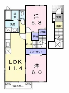 ベル・コリーヌⅡ【2階】の間取り