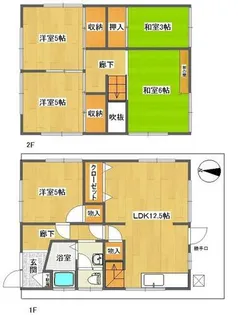 大阪府豊中市螢池東町3丁目【一戸建】の間取り