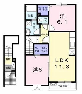 イル・パラッツオモデルノB【2階】の間取り