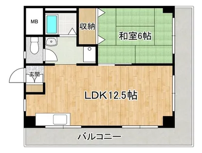 大阪府大阪市鶴見区横堤4丁目【マンション】の間取り