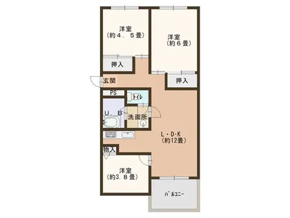 芦屋浜高層(高浜)5-1-1311 13階【1311号室】の間取り