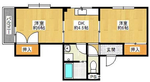 MAYUMIシャロンドビブレ【201号室】の間取り