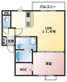 La Porte【103号室】の間取り