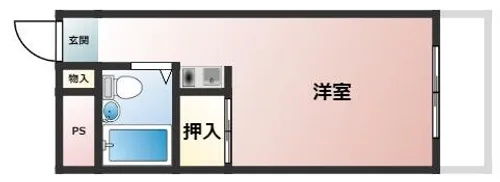 グランデージ東難波【204号室】の間取り