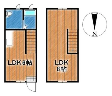 アバンス輝【105号室】の間取り