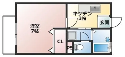 愛宕ハイツ【103号室】の間取り