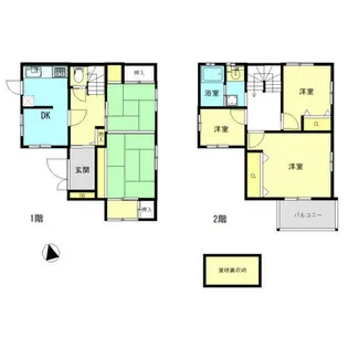 大阪府大阪市阿倍野区松崎町2丁目【一戸建】の間取り