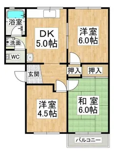 有野台住宅【4階】の間取り