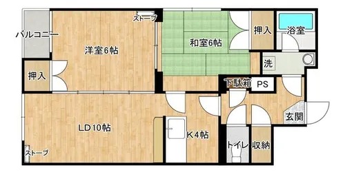 ベルメゾン北22条【1階】の間取り