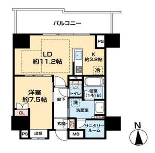 愛知県豊橋市駅前大通2丁目【マンション】の間取り