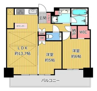 ベイシティタワーズ神戸EAST【13階】の間取り