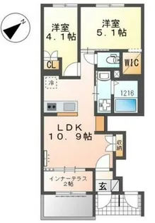 テラス・ド・ラ・フォレ【1階】の間取り