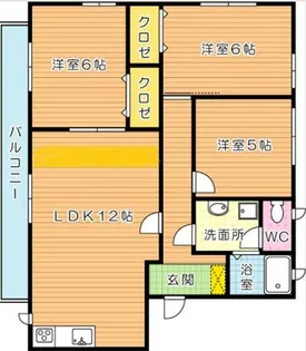 パールリバー浅川 D棟【202号室】の間取り