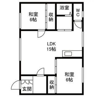 北海道札幌市手稲区曙四条3丁目【アパート】の間取り
