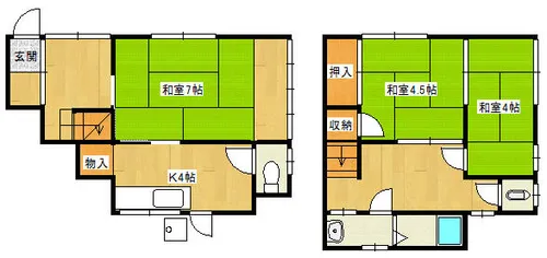 兵庫県神戸市長田区丸山町1丁目【アパート】の間取り