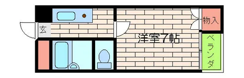 エレガントコーポラス【208号室】の間取り