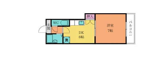 グランドアイ小倉【408号室】の間取り