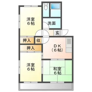 コーポラス高雄【301号室】の間取り