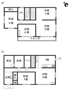 滋賀県彦根市西今町【一戸建】の間取り