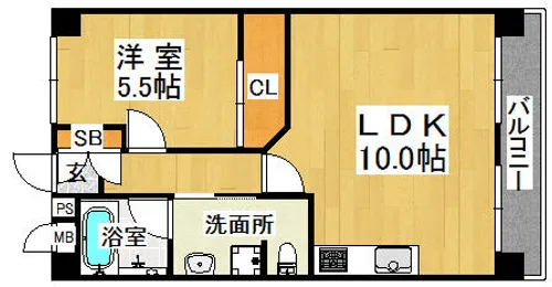 パインヒル向陽【3階】の間取り