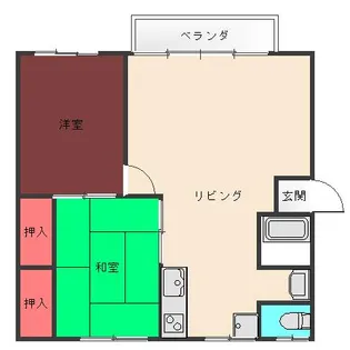 カームハイツ【102号室】の間取り