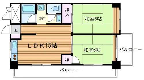 大阪府吹田市千里山西6丁目【マンション】の間取り