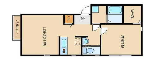SUN-JI HOUSE【101号室】の間取り