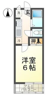 COCORU【201号室】の間取り