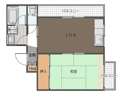 FIRST上富野ハイツ【4階】の間取り
