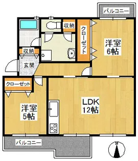 男山第4住宅303棟 貸家【3階】の間取り