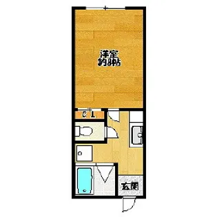 兵庫県三田市桑原【アパート】の間取り