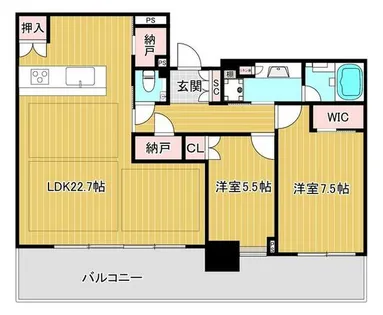 ベイシティタワーズ神戸EAST【17階】の間取り