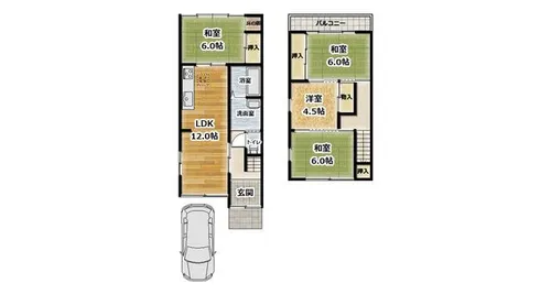 京都府京田辺市東鍵田【一戸建】の外観