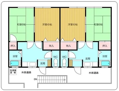 駅前中川ハイツ【201号室】の間取り