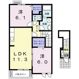メゾン・フルール【2階】の間取り