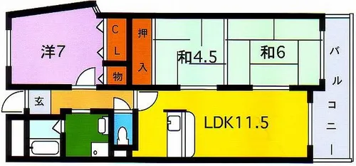 ロードス’93【604号室】の間取り