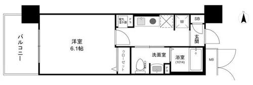 ロイヤル神戸三宮【9階】の間取り