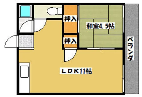 グリーンハイツさんわA【202号室】の間取り